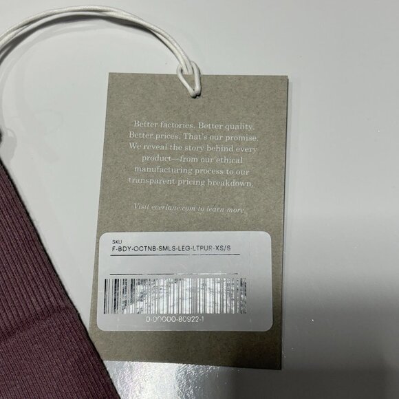 Everlane The Seamless Leggings Stretchy Purple Size XS/S NWT Gym Workout Women - Picture 2 of 8